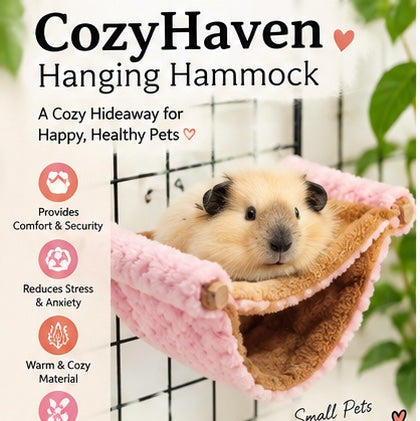The Snuggle Sack — Plush Hanging Hammock Bed for Small Pets 🐹✨