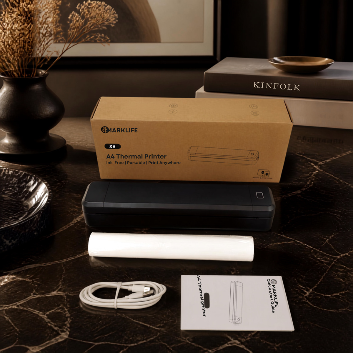 The Print Royale — Marklife X8 Mini Thermal Printer for Labels, Photos & On-the-Go Printing 🖨️✨