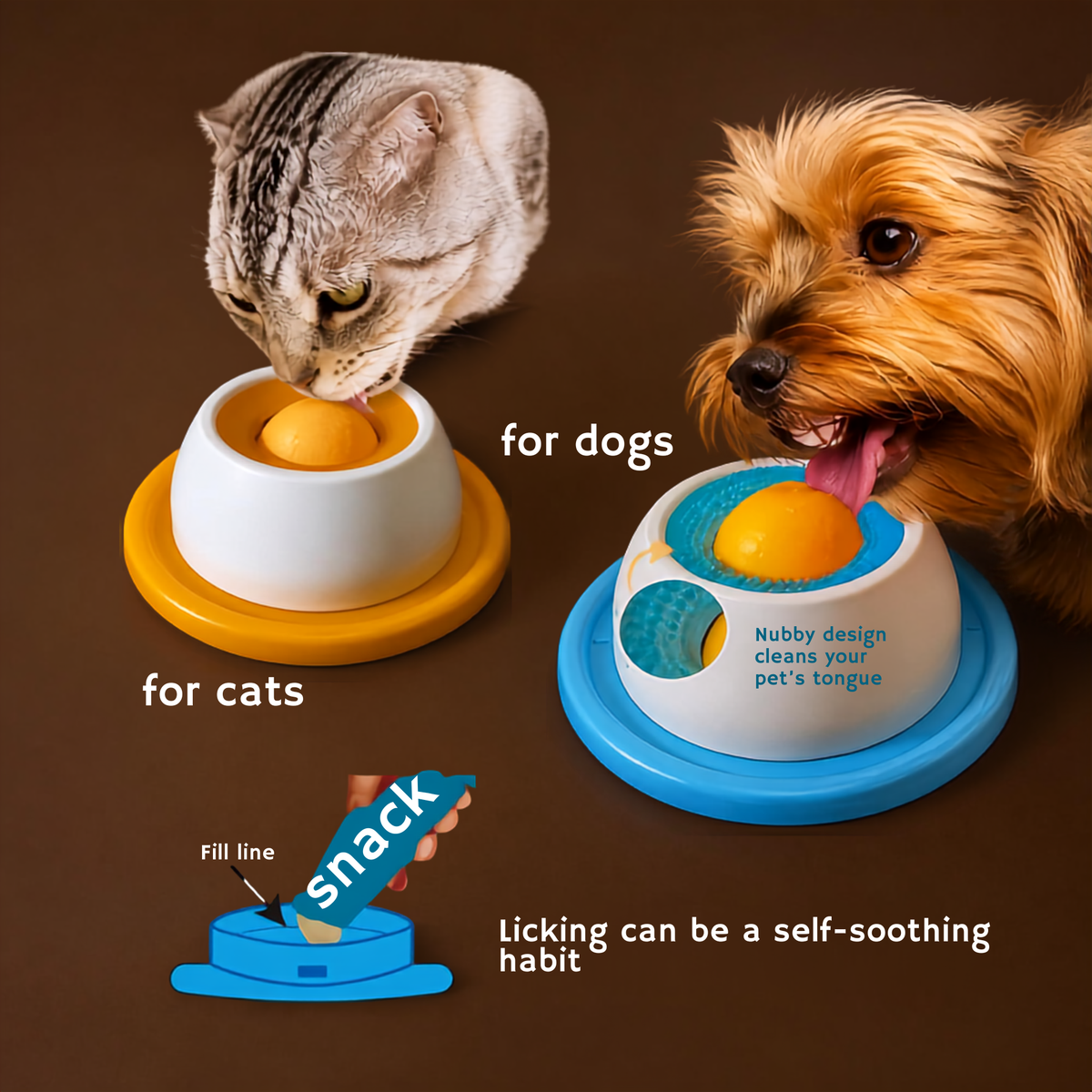 The Lick & Chill Tray - A little licking, a lot of happy. Perfect for snacks, yogurt, and keeping your furry bestie entertained. 🐶🐱✨