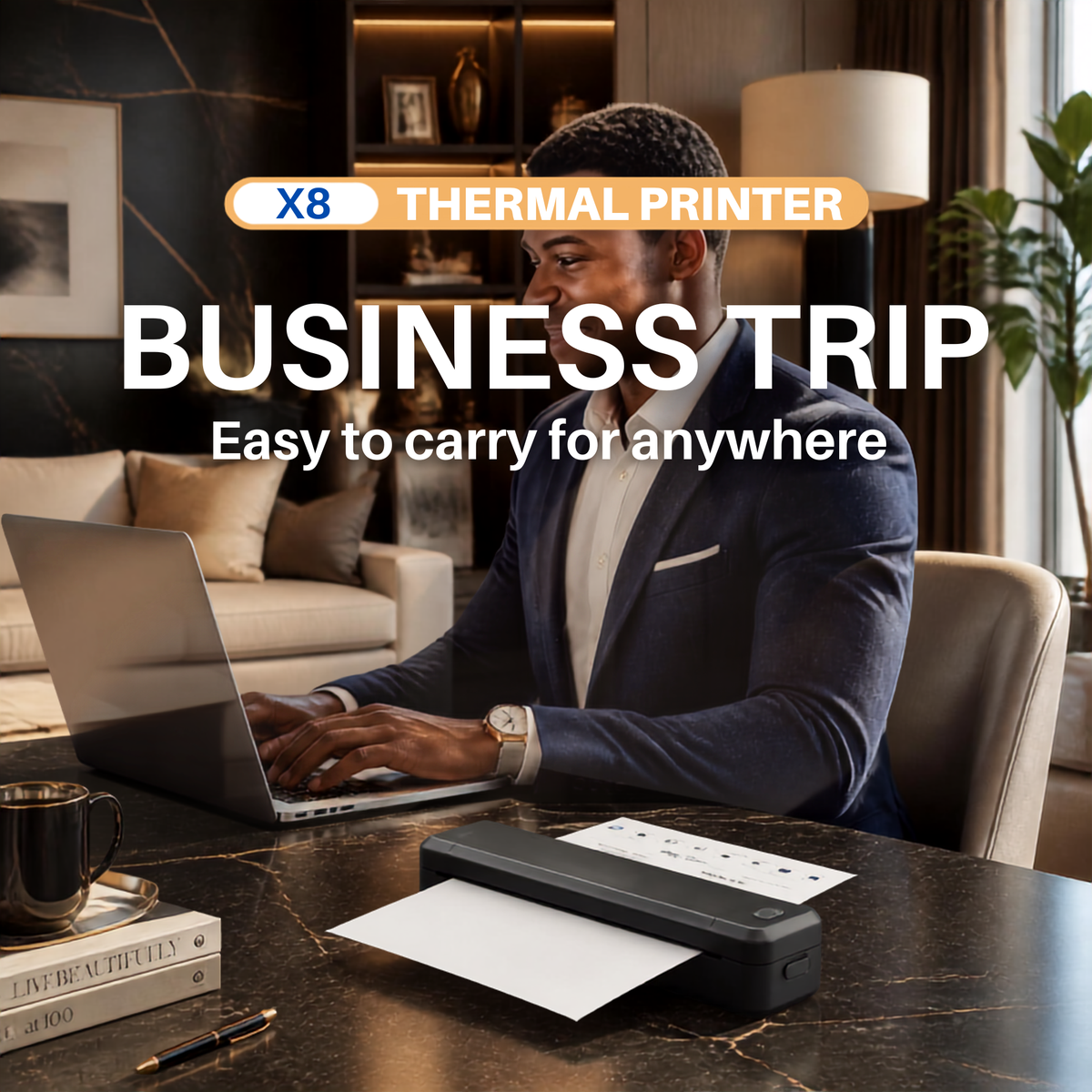 The Print Royale — Marklife X8 Mini Thermal Printer for Labels, Photos & On-the-Go Printing 🖨️✨