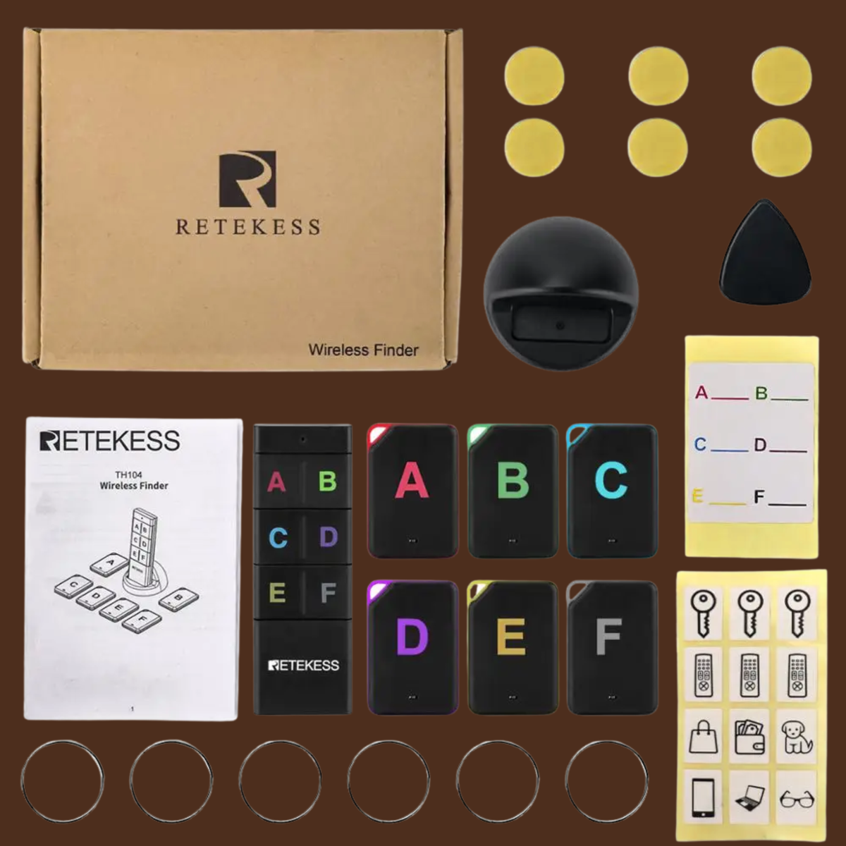 The Finder ✨ — Smart RF Key & Item Tracker Set (6 Receivers)