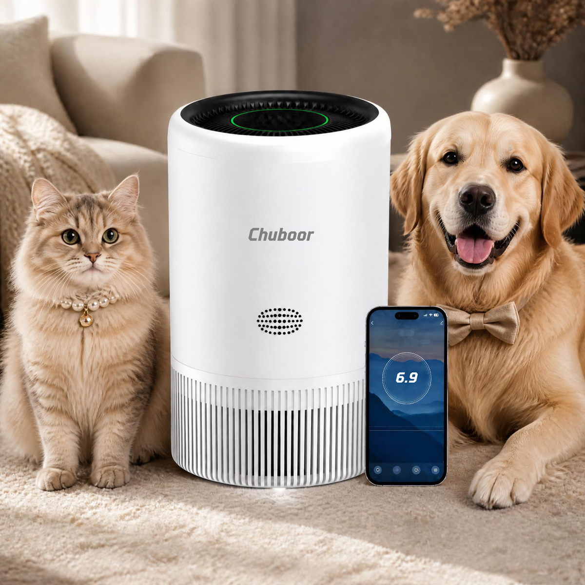 The Pet-Proof Air Purifier — H13 HEPA, Smart App Control & Ultra-Quiet 25dB