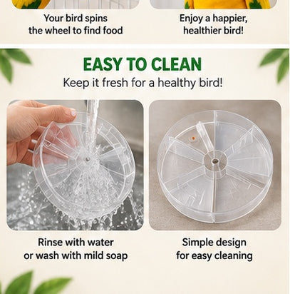 The Spin & Snack — Rotating Foraging Puzzle Toy for Parrots & Birds 🦜🌿