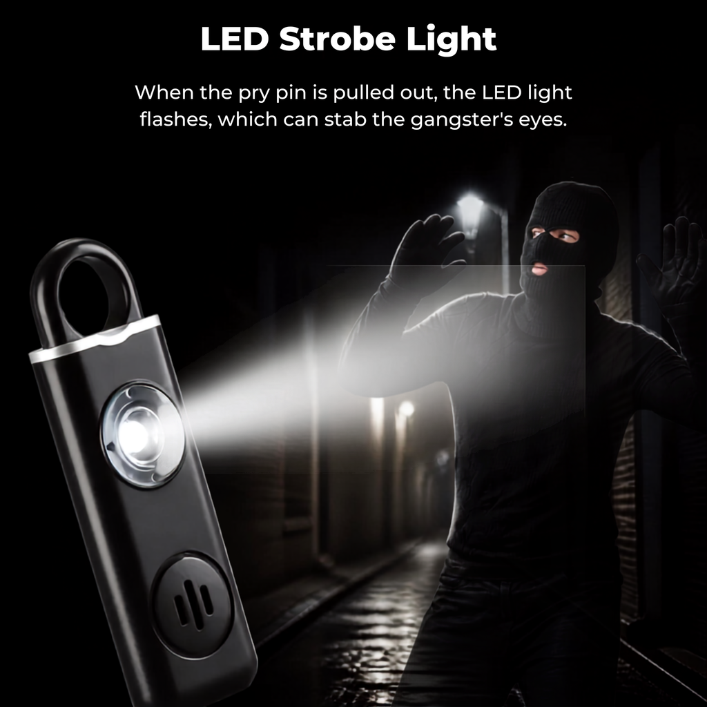 The Shield 🛡️ — 130dB Personal Safety Alarm & Flashlight