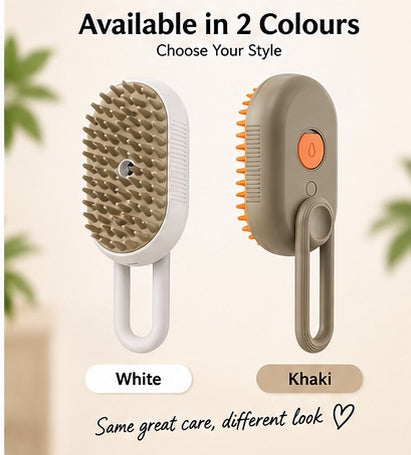 The Glow & Groom — Steam Spray Massage Brush for Cats 😺✨