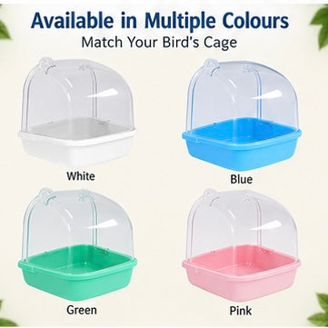 The Splash Suite — Transparent Bird Bath Tub for Parrots & Lovebirds 🦜💧