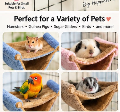 The Snuggle Sack — Plush Hanging Hammock Bed for Small Pets 🐹✨
