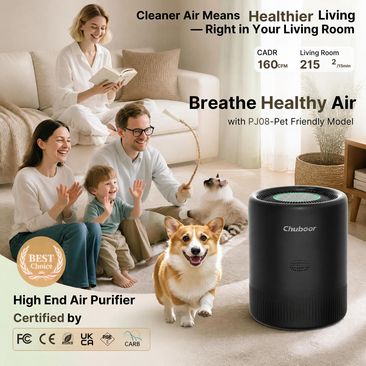 The Pet-Proof Air Purifier — H13 HEPA, Smart App Control & Ultra-Quiet 25dB