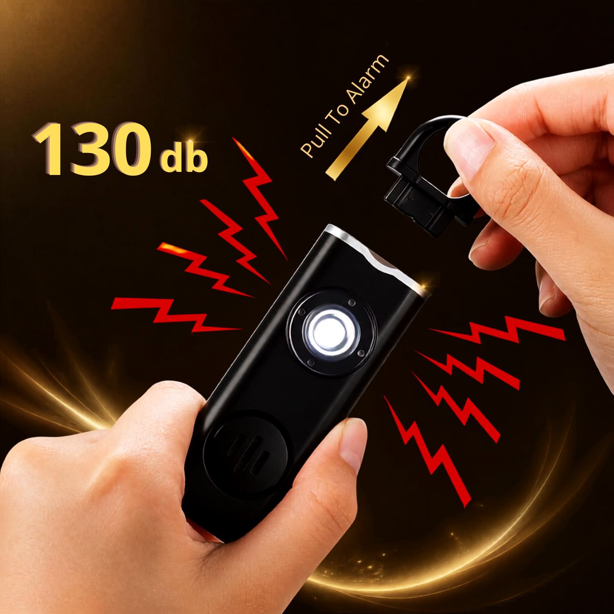 The Shield 🛡️ — 130dB Personal Safety Alarm & Flashlight