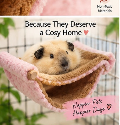 The Snuggle Sack — Plush Hanging Hammock Bed for Small Pets 🐹✨