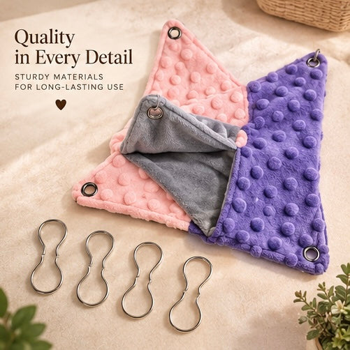 The Snuggle Pod — Double-Thickened Fleece Hanging Hammock for Guinea Pigs, Squirrels & Small Pets 🐿️🫗