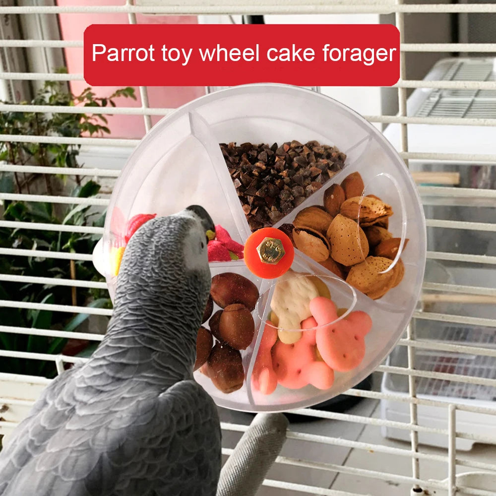 The Spin & Snack — Rotating Foraging Puzzle Toy for Parrots & Birds 🦜🌿