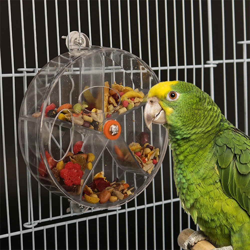The Spin & Snack — Rotating Foraging Puzzle Toy for Parrots & Birds 🦜🌿