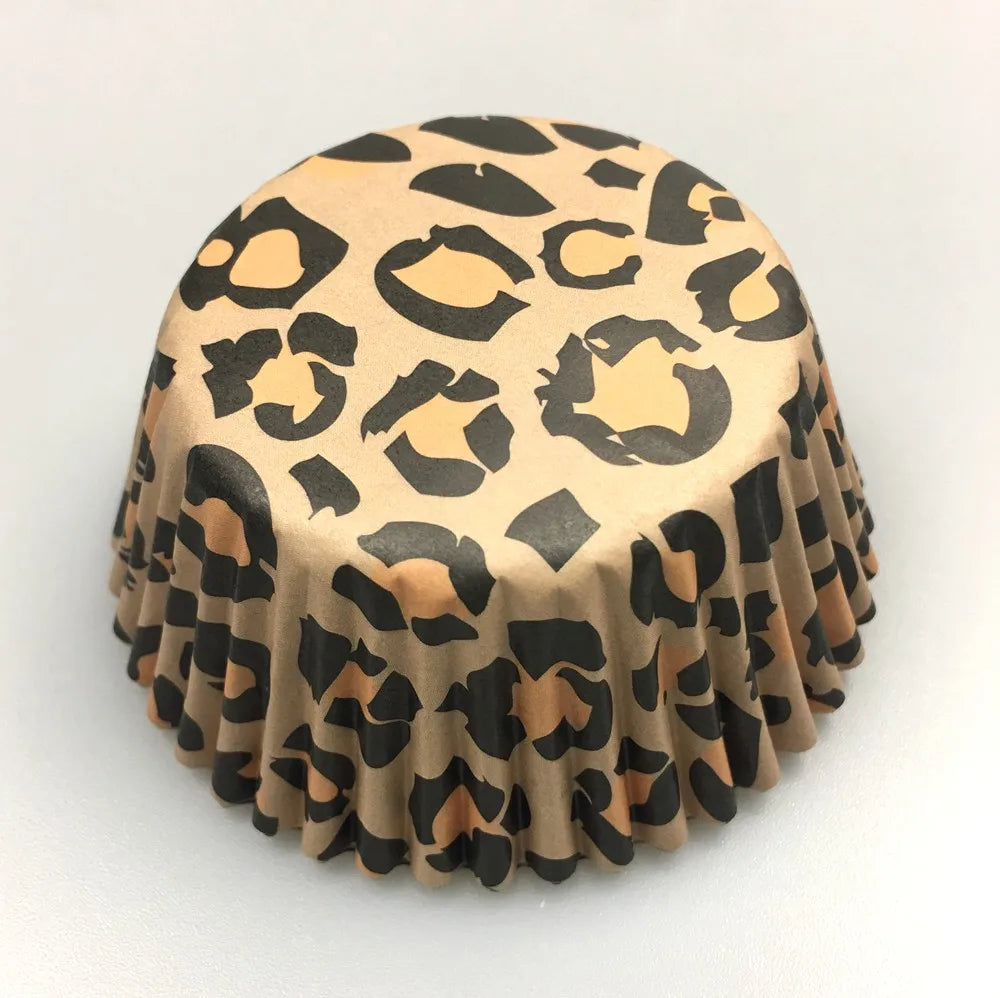 The Cupcake Slay™ — 50 Pcs Y2K Print Muffin Liners for Aesthetic Baking & Wild Print Parties 🧁🐆