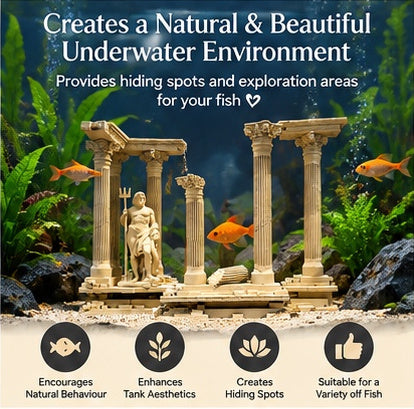 The Roman Reef — Classical Column Aquarium Ornament 🏛️🐠