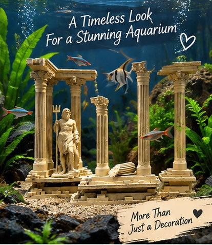 The Roman Reef — Classical Column Aquarium Ornament 🏛️🐠