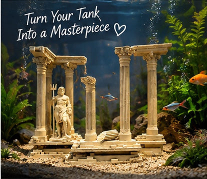 The Roman Reef — Classical Column Aquarium Ornament 🏛️🐠