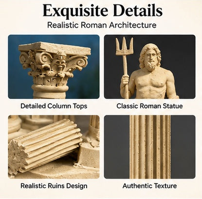 The Roman Reef — Classical Column Aquarium Ornament 🏛️🐠