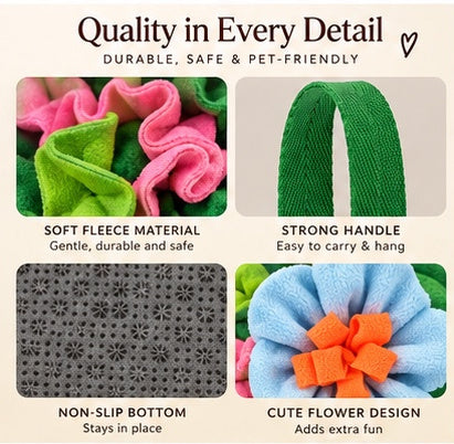 The Bloom Forager — Interactive Floral Feeding Mat for Rabbits, Guinea Pigs & Small Pets 🌸🐇