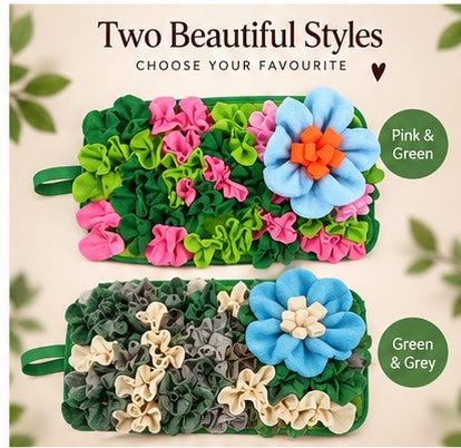 The Bloom Forager — Interactive Floral Feeding Mat for Rabbits, Guinea Pigs & Small Pets 🌸🐇
