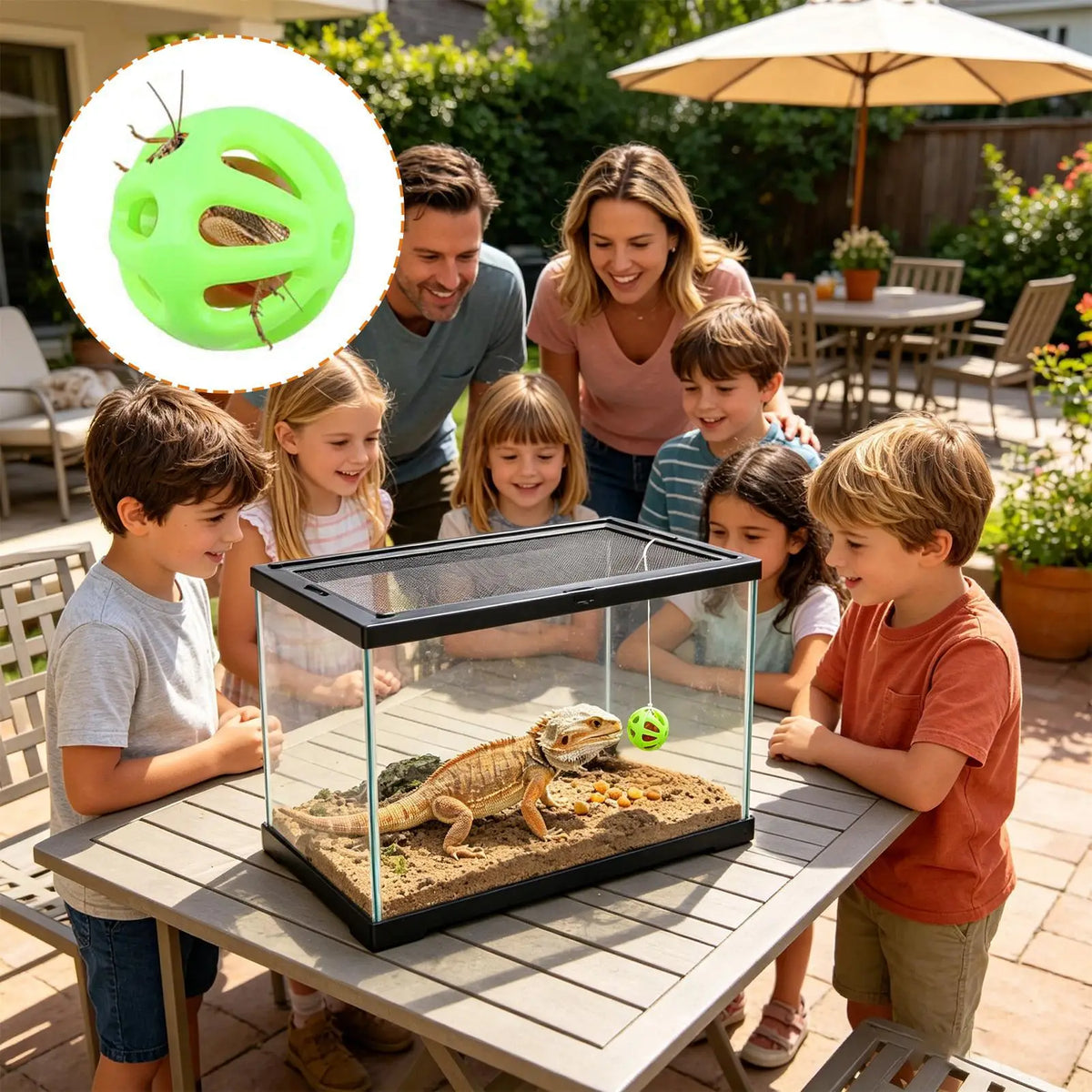The Dragon Bell Set — Suction Cup Enrichment & Feeding Toy for Bearded Dragons & Geckos 🦎🔔