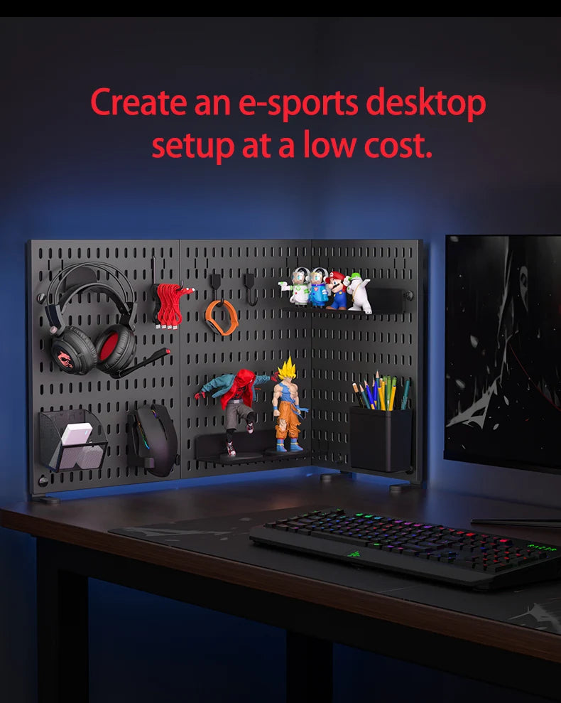 The must Desk Board — No-Drill Desktop Pegboard Organiser for Gaming Rooms & Aesthetic Setups 🎮✨