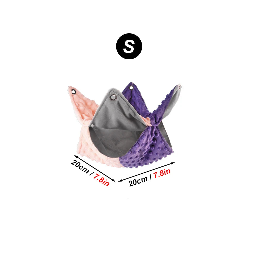 The Snuggle Pod — Double-Thickened Fleece Hanging Hammock for Guinea Pigs, Squirrels & Small Pets 🐿️🫗