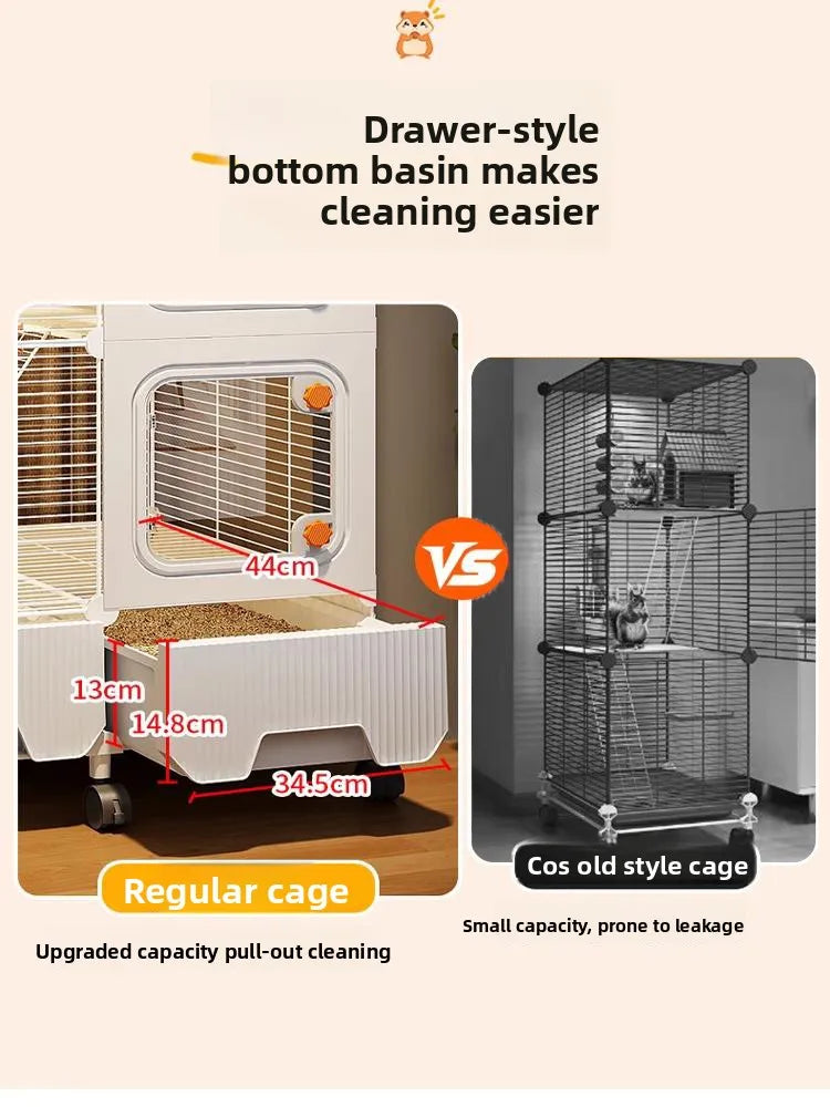 The Slay Villa — Multi-Level Cage Enclosure for Squirrels & Chinchillas 🐿️🏠