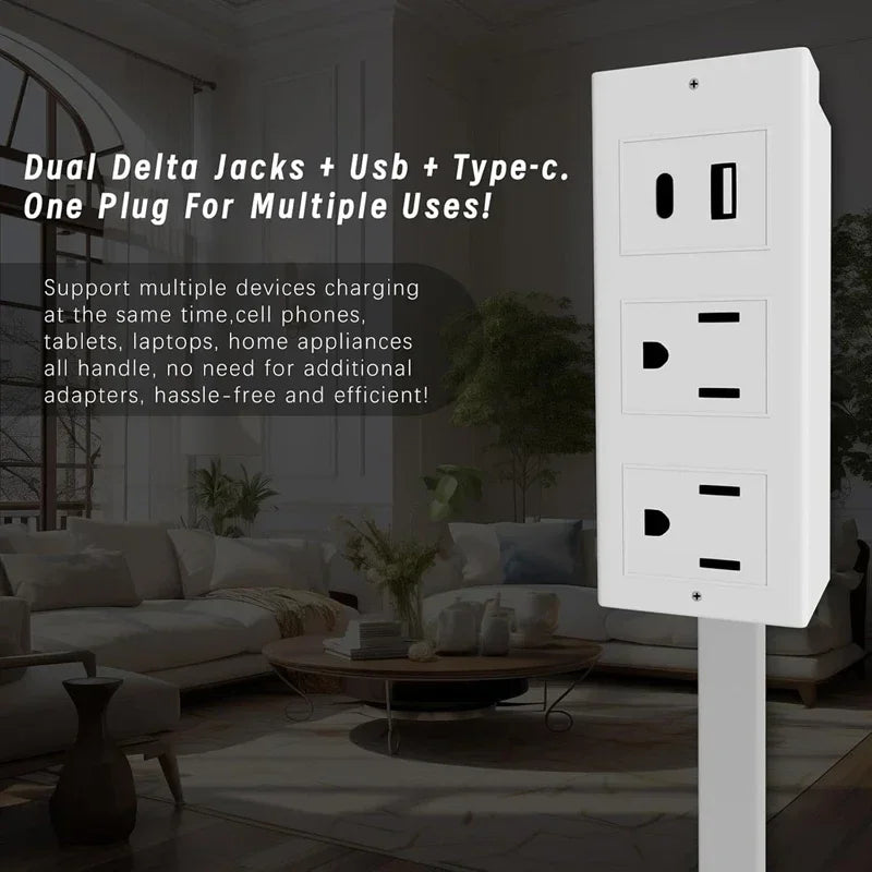 The Reach Around — Rotating Extendable Wall Plug Power Socket for Nightstands & Tight Spaces 🔌✨