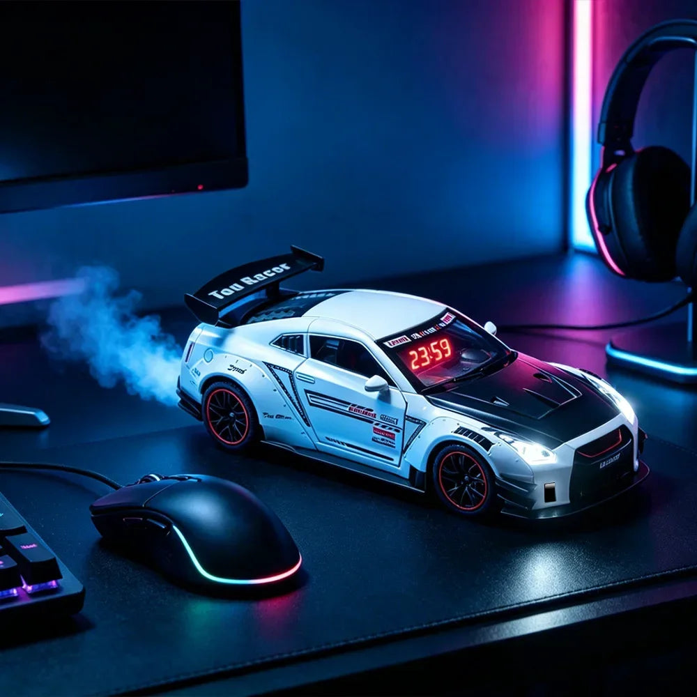 The Wake Up King — Sports Car Alarm Clock With Engine Roar & Mist Sprayer 🚗💨