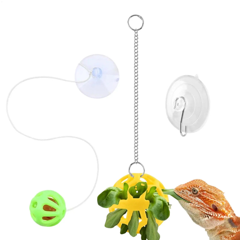 The Dragon Bell Set — Suction Cup Enrichment & Feeding Toy for Bearded Dragons & Geckos 🦎🔔