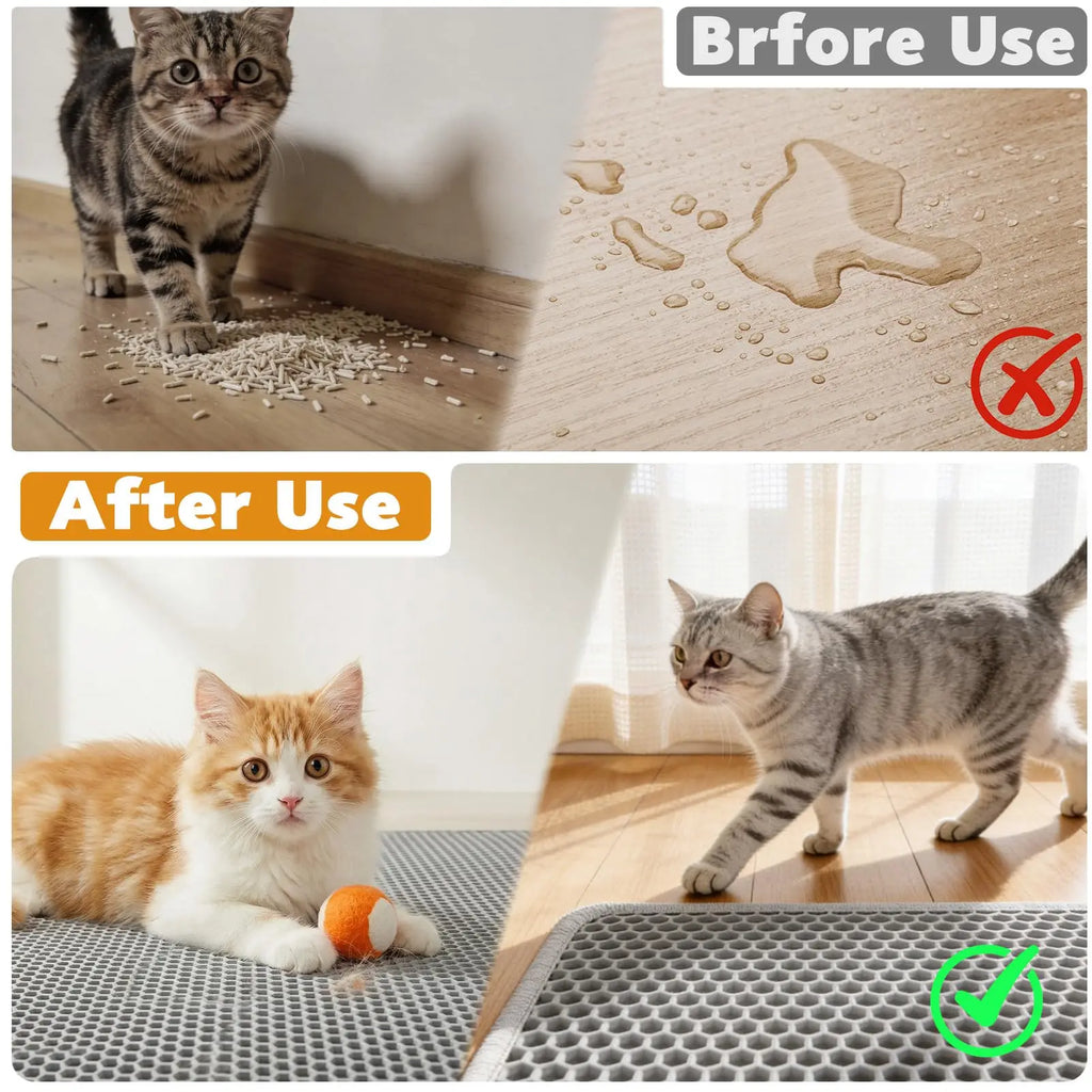 PawGuard Litter Mat 🐈- Keep Your Floors Spotless , Effortlessly.