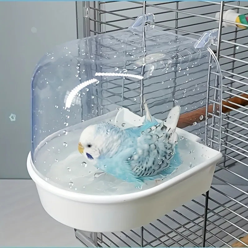 The Splash Suite — Transparent Bird Bath Tub for Parrots & Lovebirds 🦜💧