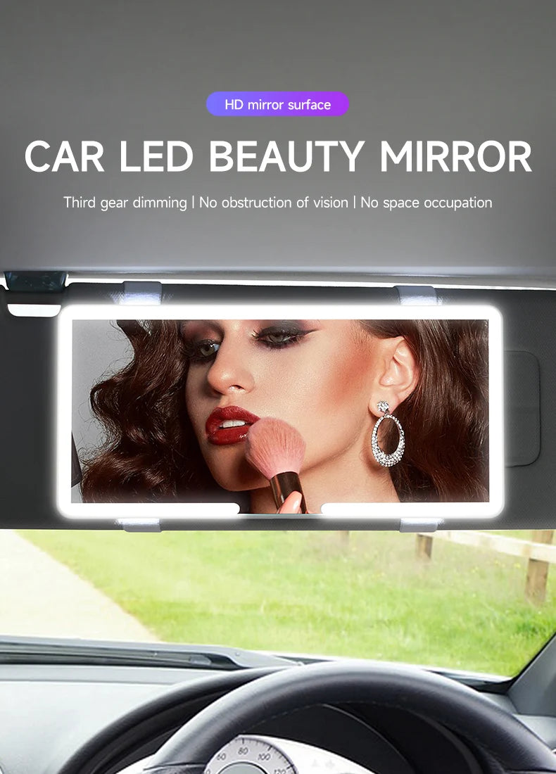 The Vanity Ride — Rechargeable LED Car Makeup Mirror for Glam on the Go 💄✨