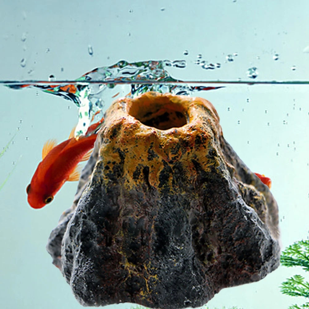 The Lava Bubble — Volcano Bubble Stone Aquarium Ornament 🌋💧
