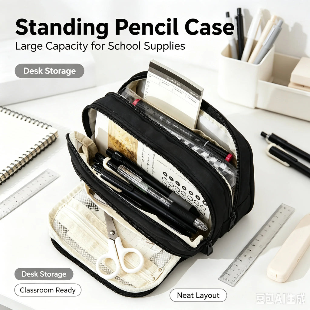 The Pencil Palace — Large-Capacity Multi-Layer Pencil Case for the Organised Slay 🖨️💜