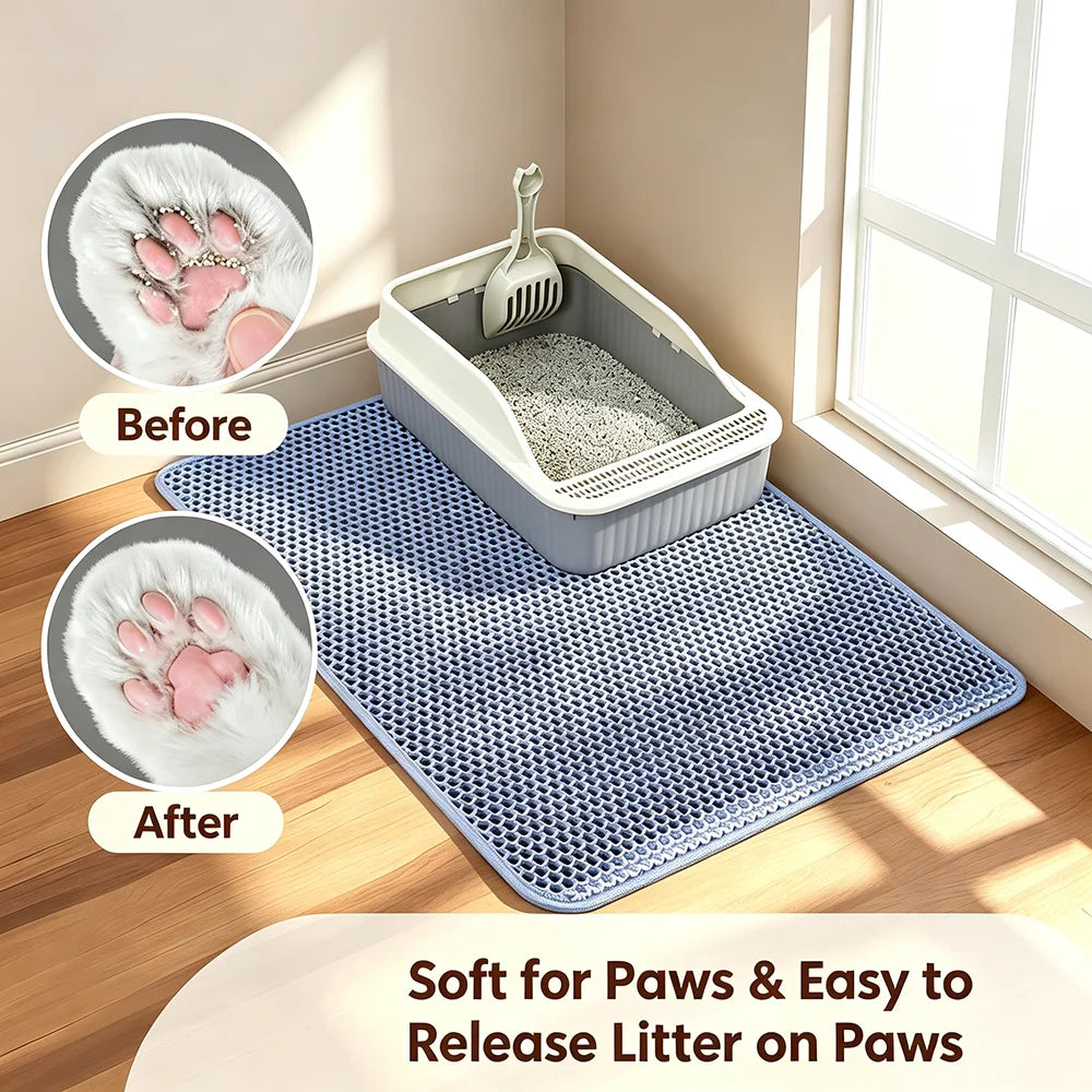 PawGuard Litter Mat 🐈- Keep Your Floors Spotless , Effortlessly.
