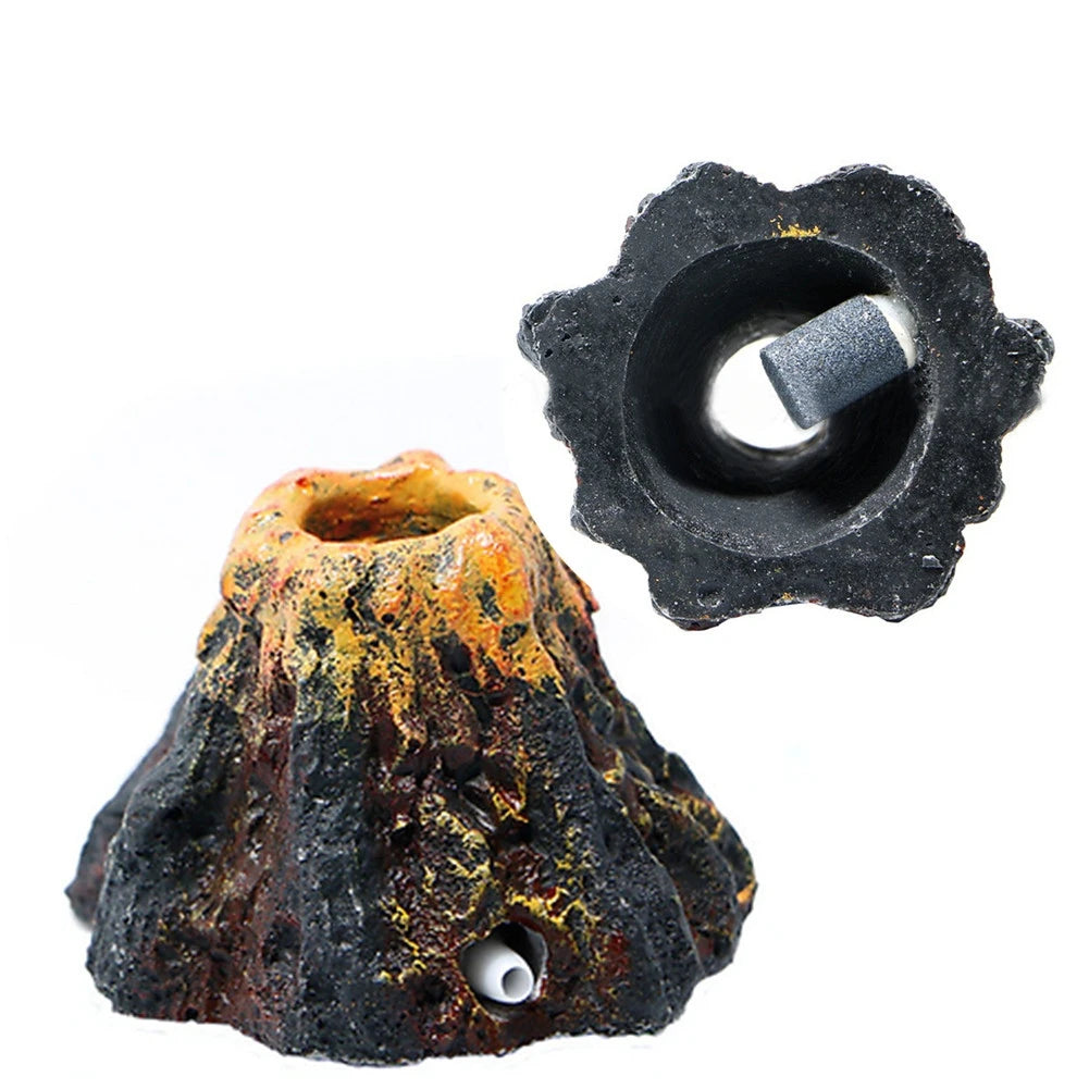 The Lava Bubble — Volcano Bubble Stone Aquarium Ornament 🌋💧