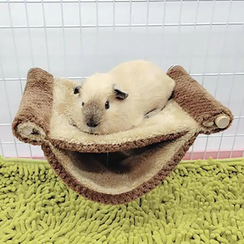 The Snuggle Sack — Plush Hanging Hammock Bed for Small Pets 🐹✨
