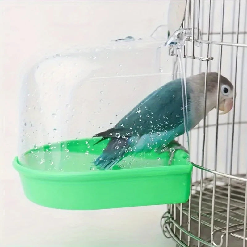 The Splash Suite — Transparent Bird Bath Tub for Parrots & Lovebirds 🦜💧