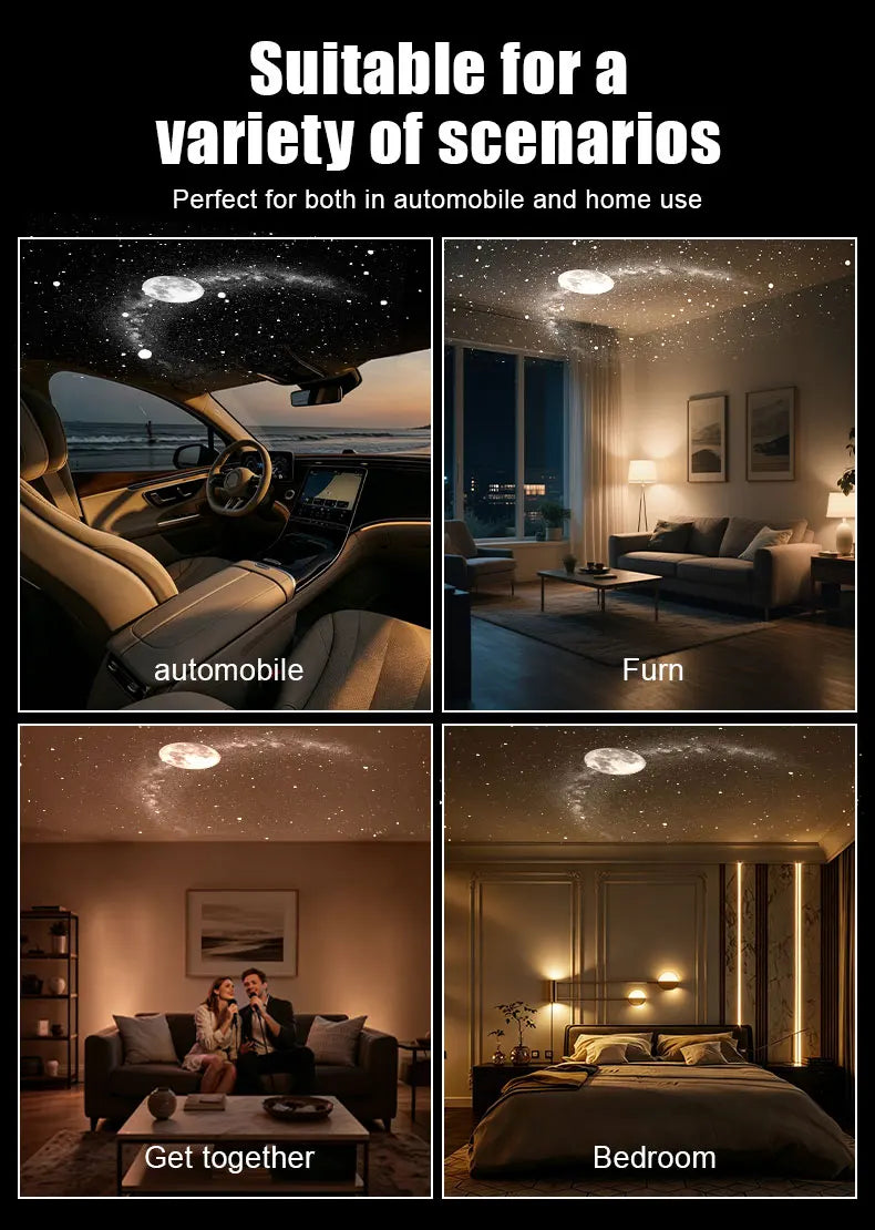 The Galaxy Ride — USB Starry Sky Projector Light for Car & Bedroom Vibes 🌌✨