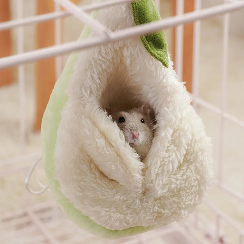 The Snuggle Hammock — Plush Hanging Nest for Hamsters, Parrots & Small Pets 🐹🦜