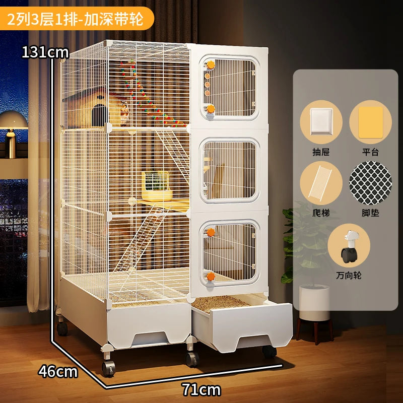 The Slay Villa — Multi-Level Cage Enclosure for Squirrels & Chinchillas 🐿️🏠