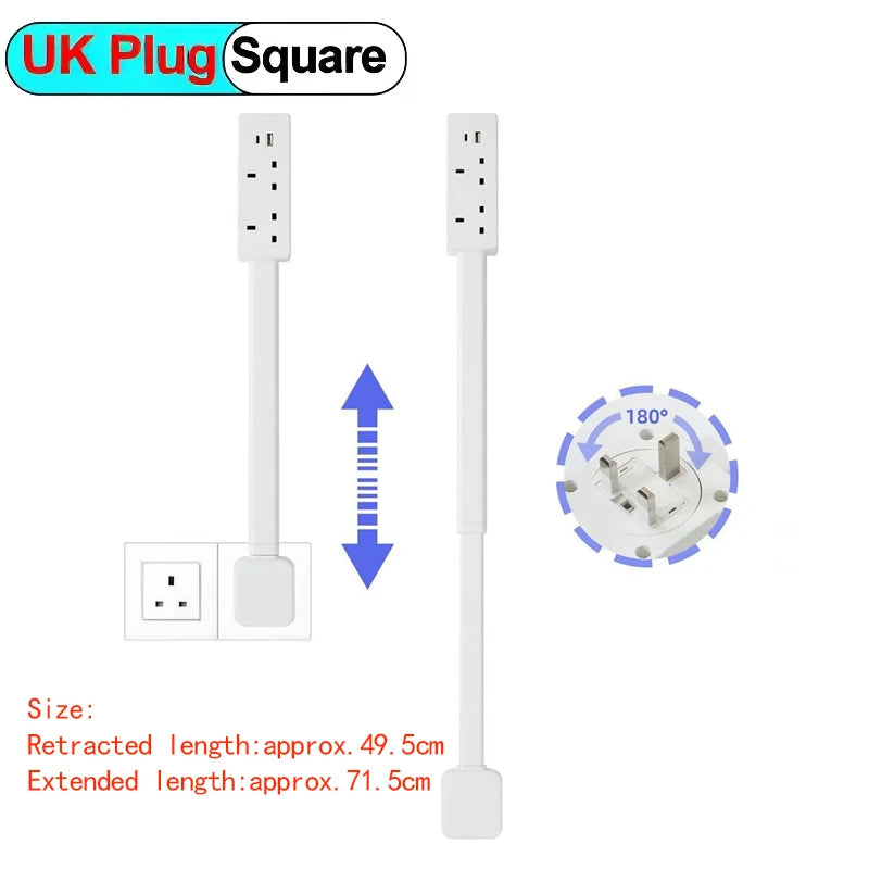 The Reach Around — Rotating Extendable Wall Plug Power Socket for Nightstands & Tight Spaces 🔌✨