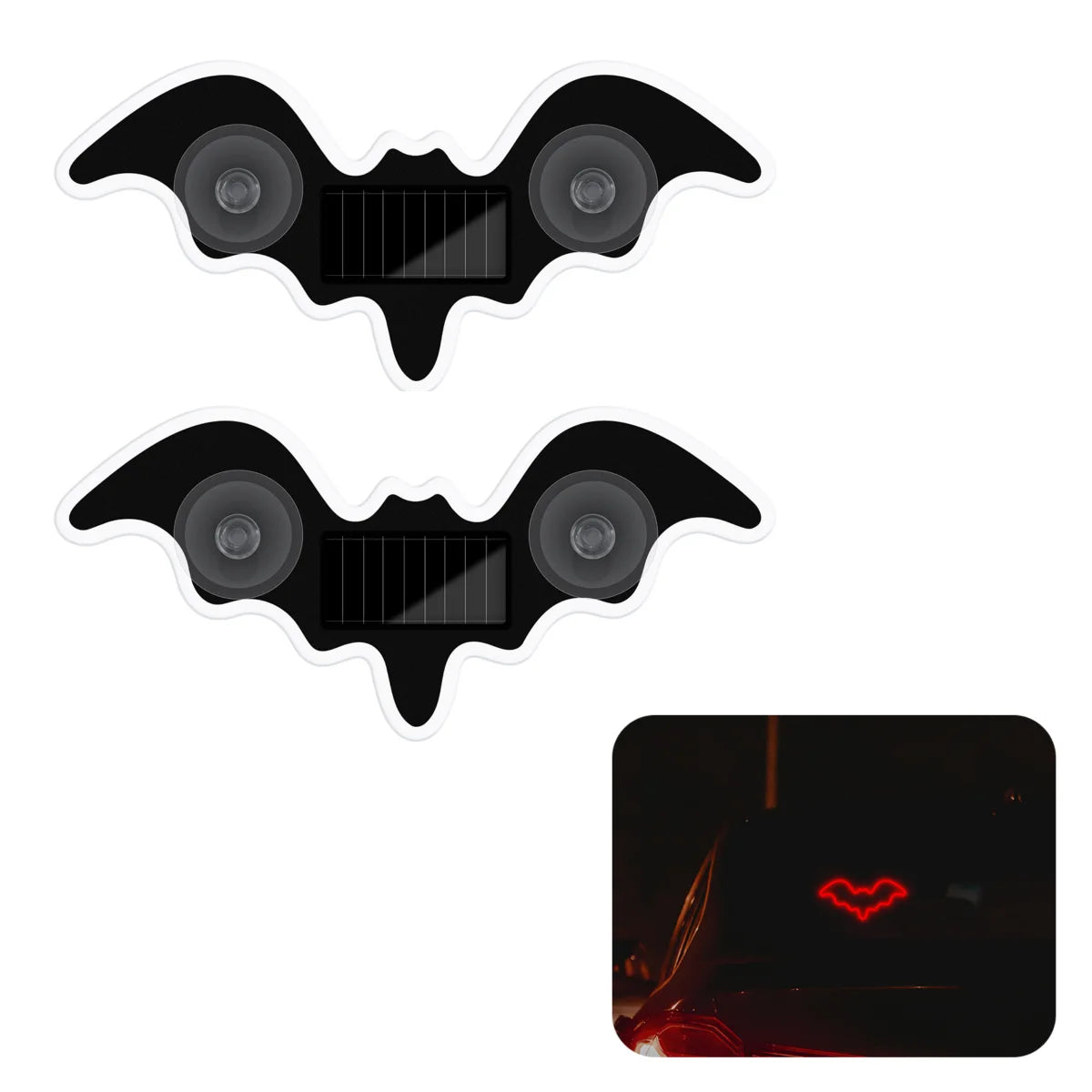The Bat Signal — Solar Powered Bat LED Neon Atmosphere Light for Your Car 🦷💜