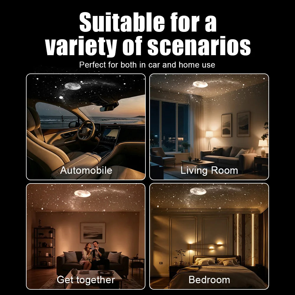 The Galaxy Ride — USB Starry Sky Projector Light for Car & Bedroom Vibes 🌌✨
