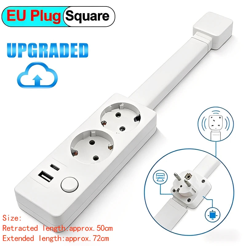 The Reach Around — Rotating Extendable Wall Plug Power Socket for Nightstands & Tight Spaces 🔌✨
