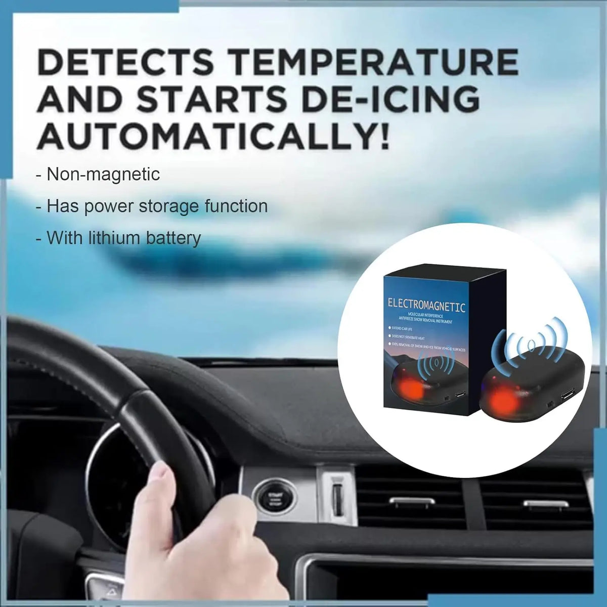 The Ice Age Ender — Electromagnetic Car Snow & Ice Removal Device for Effortless Winter Mornings ❄️🚗