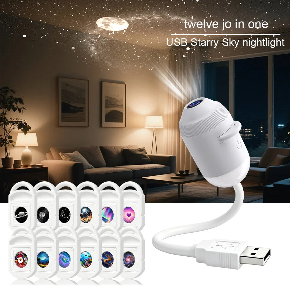 The Galaxy Ride — USB Starry Sky Projector Light for Car & Bedroom Vibes 🌌✨