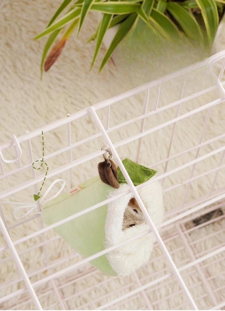 The Snuggle Hammock — Plush Hanging Nest for Hamsters, Parrots & Small Pets 🐹🦜